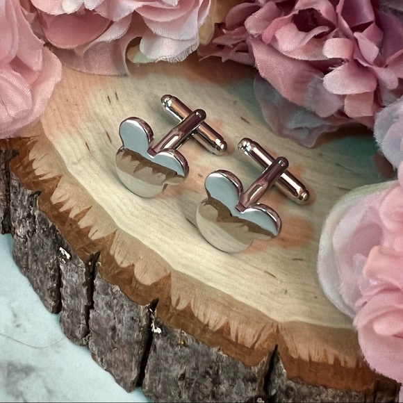 Silver Mickey Mouse Head Cufflinks - Picture 8 of 15